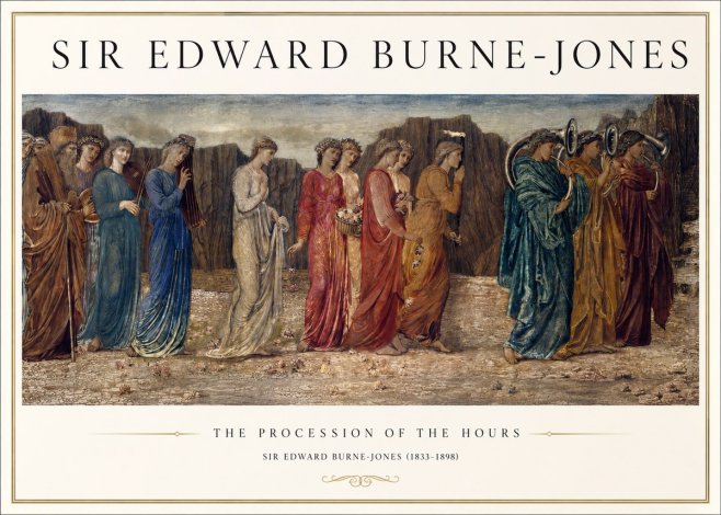 Edward Burne-Jones The Procession of the Hours No1 - Plakat