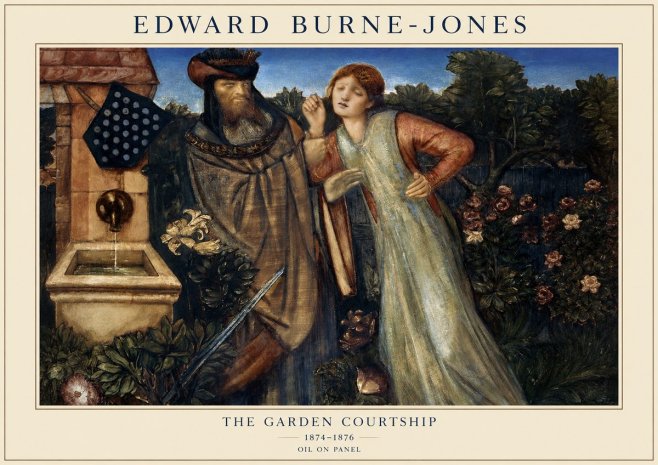 Edward Burne-Jones The Garden Courtship No1 - Plakat