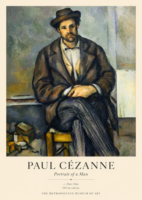 Paul Cézanne Portrait of a Man III No1 - Plakat