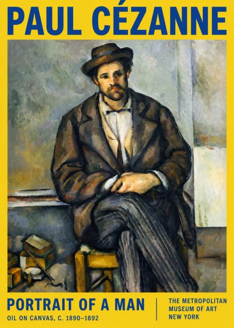 Paul Cézanne Portrait of a Man III No2 - Plakat