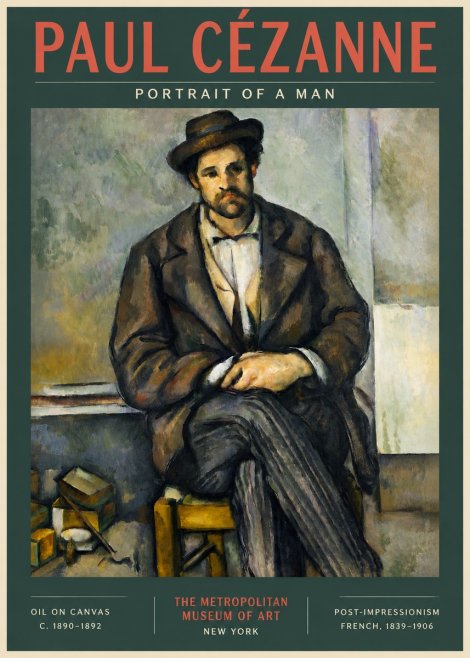 Paul Cézanne Portrait of a Man III No3 - Plakat