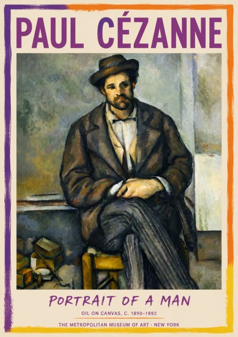 Paul Cézanne Portrait of a Man III No4 - Plakat