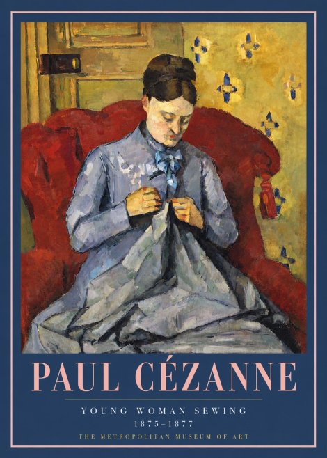 Paul Cézanne Young Woman Sewing No3 - Plakat