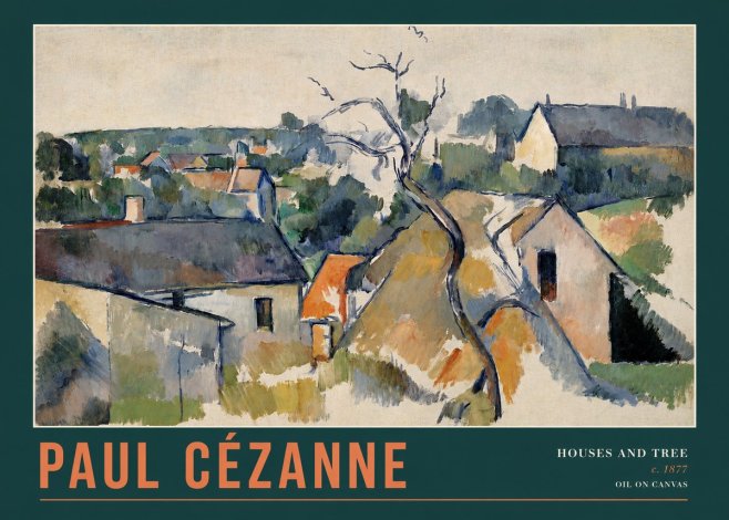Paul Cézanne Houses and Tree No2 - Plakat