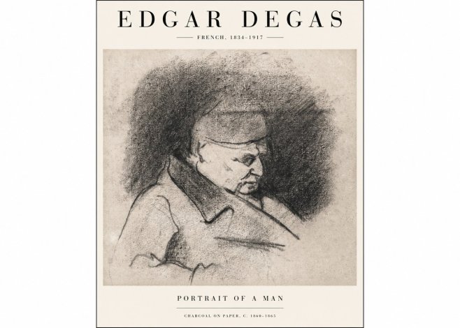 Edgar Degas Portrait of a Man No1 - Plakat