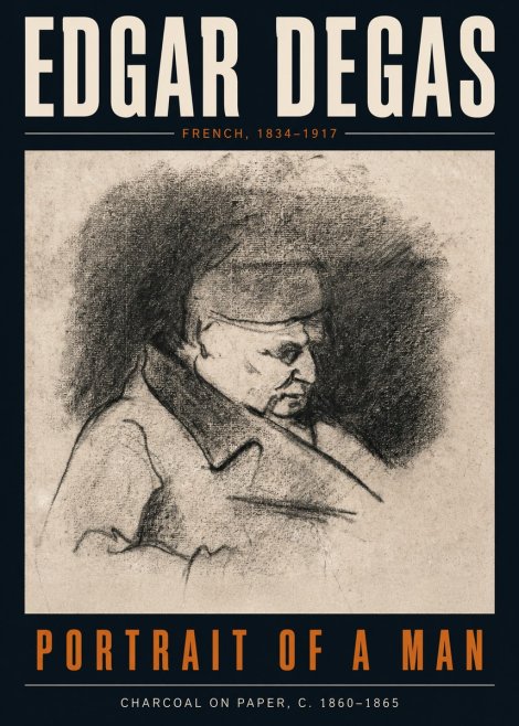Edgar Degas Portrait of a Man No3 - Plakat