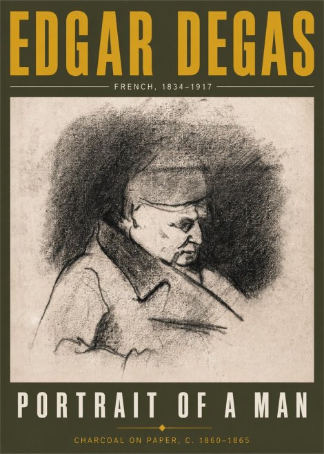 Edgar Degas Portrait of a Man No5 - Plakat