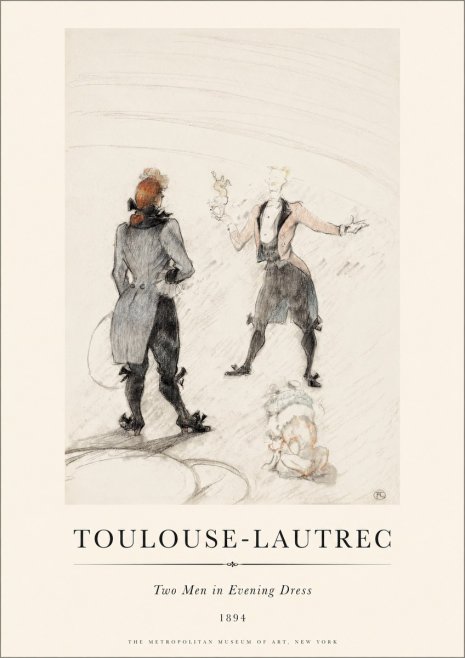 Toulouse-Lautrec Two Men in Evening Dress No1 - Plakat
