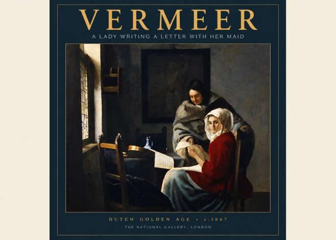 Vermeer A Lady Writing a Letter with Her Maid I No2 - Plakat