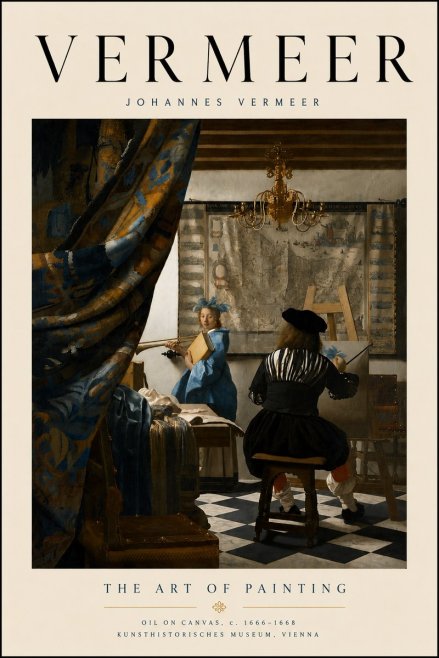Vermeer The Art of Painting No6 - Plakat