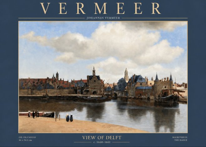 Vermeer View of Delft No3 - Plakat