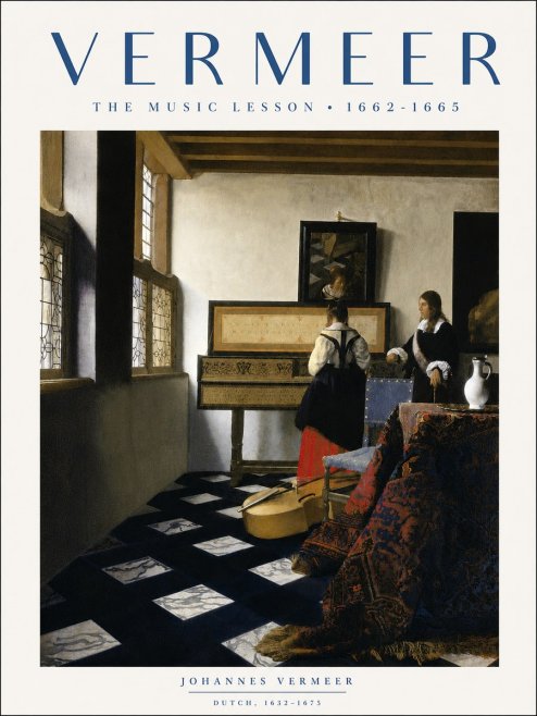 Vermeer The Music Lesson No2 - Plakat