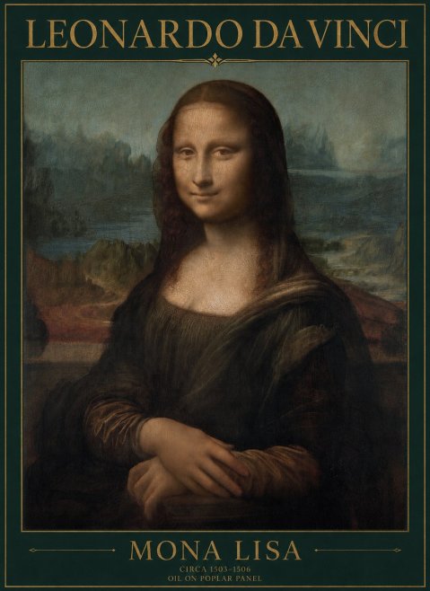 Leonardo da Vinci Mona Lisa No1 - Plakat