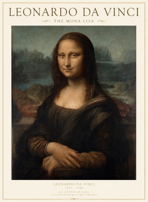 Leonardo da Vinci The Mona Lisa No1 - Plakat