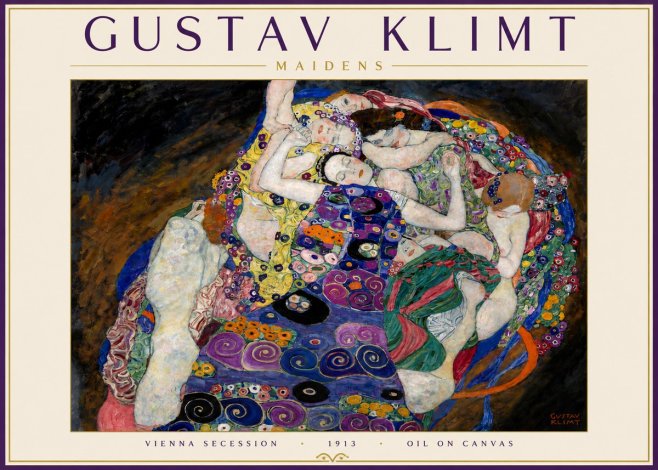 Klimt Maidens No5 - Plakat