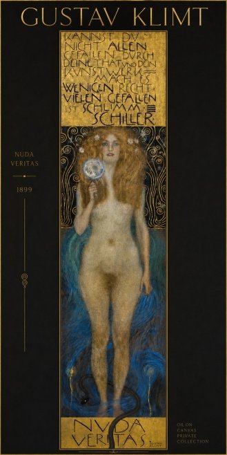 Klimt Nuda Veritas No4 - Plakat