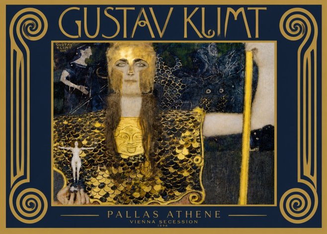 Klimt Pallas Athene No5 - Plakat