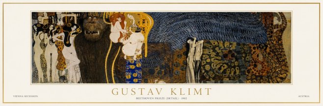 Klimt Beethoven Frieze (Detail) No1 - Plakat