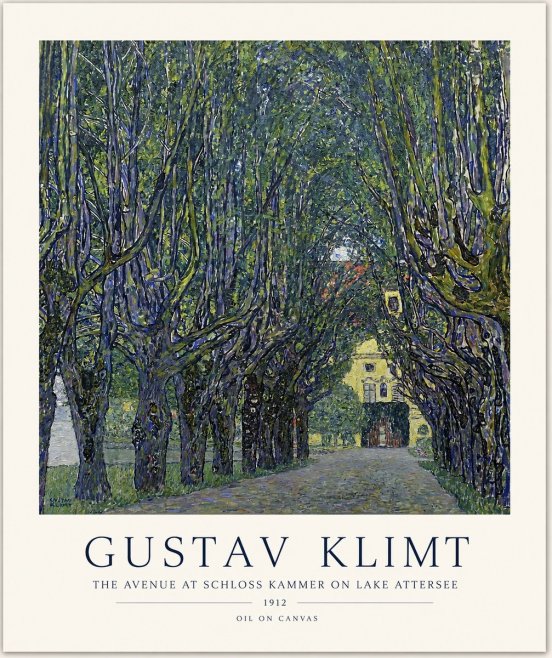 Klimt The Avenue at Schloss Kammer on Lake Attersee No1 - Plakat