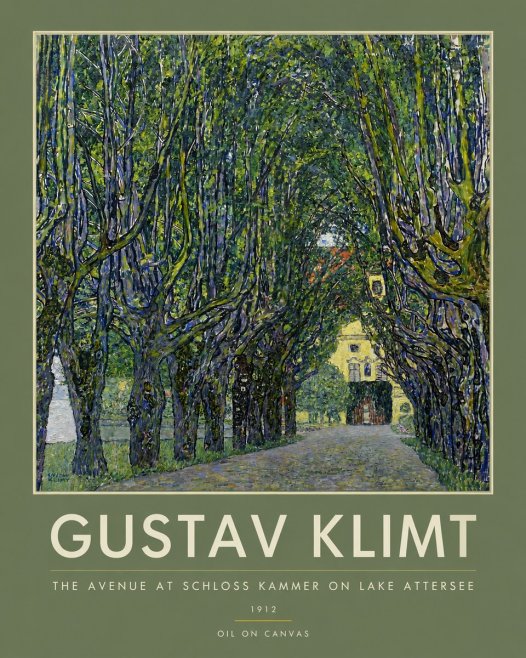Klimt The Avenue at Schloss Kammer on Lake Attersee No3 - Plakat