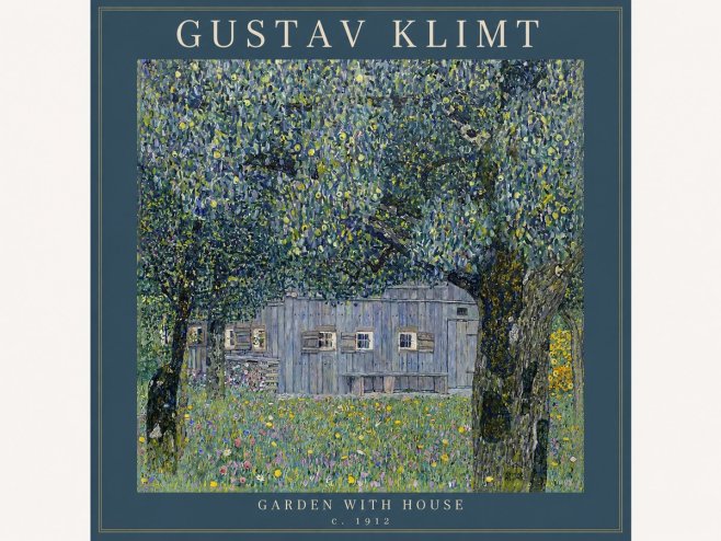 Klimt Garden with House No2 - Plakat