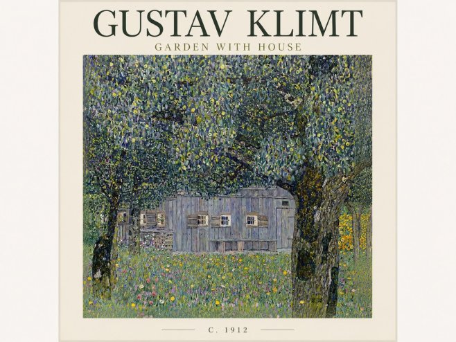 Klimt Garden with House No3 - Plakat