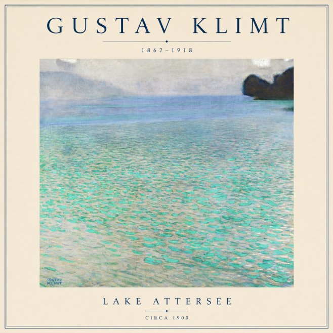 Klimt Lake Attersee No5 - Plakat