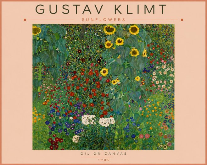 Klimt Sunflowers No5 - Plakat