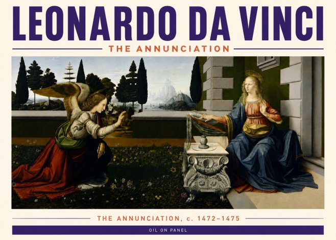 Leonardo da Vinci The Annunciation No4 - Plakat