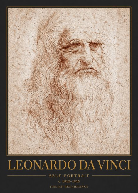 Leonardo da Vinci Self-portrait I No6 - Plakat