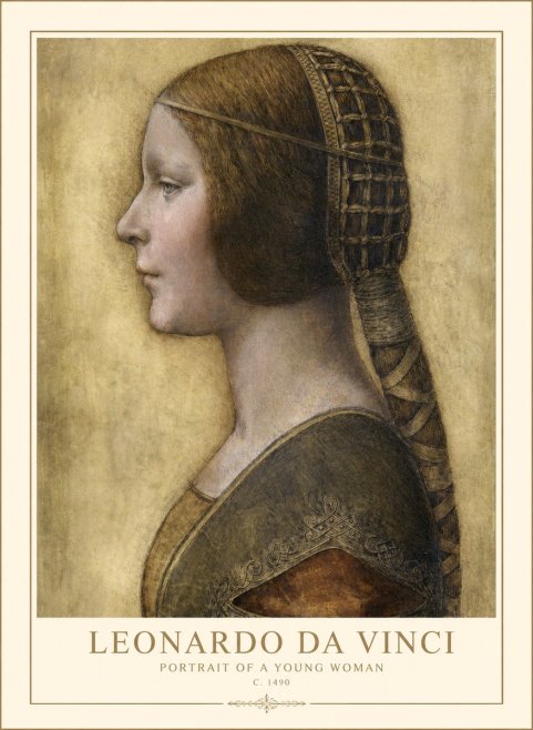 Leonardo da Vinci Portrait of a Young Woman II No1 - Plakat