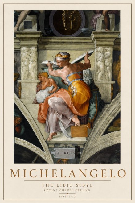 Michelangelo The Libic Sibyl No2 - Plakat
