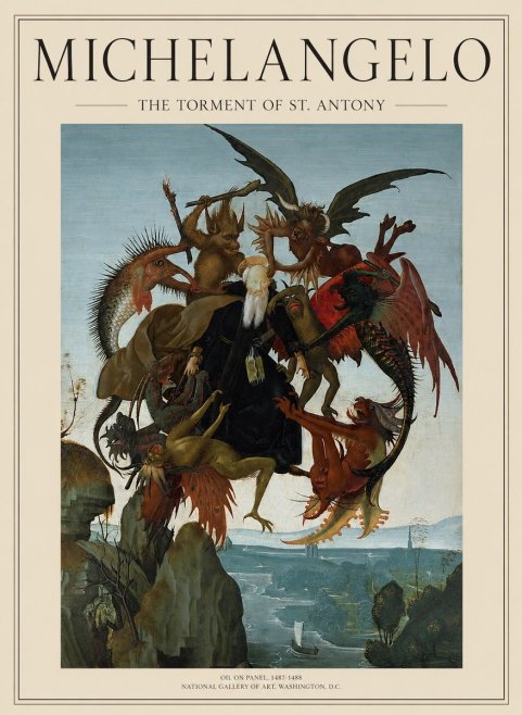 Michelangelo The Torment of St. Antony No1 - Plakat