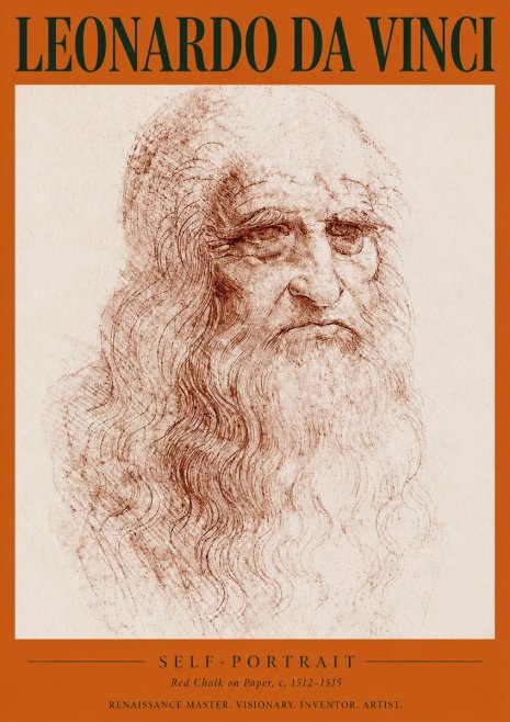Leonardo da Vinci Self-portrait II No4 - Plakat