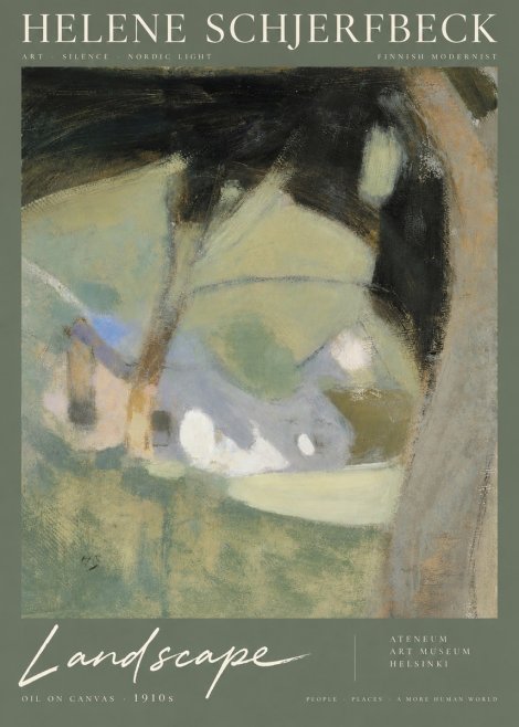 Helene Schjerfbeck Landscape with Houses No6 - Plakat