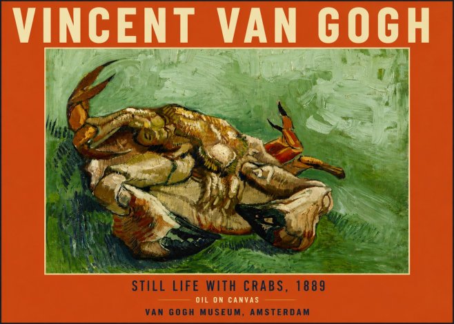Van Gogh Still Life with Crabs No6 - Plakat