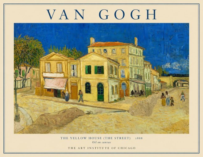 Van Gogh The Yellow House (the Street) No1 - Plakat