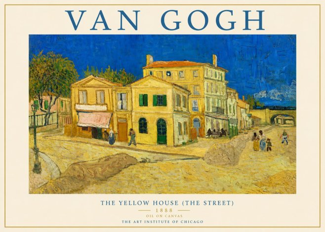 Van Gogh The Yellow House (the Street) No3 - Plakat