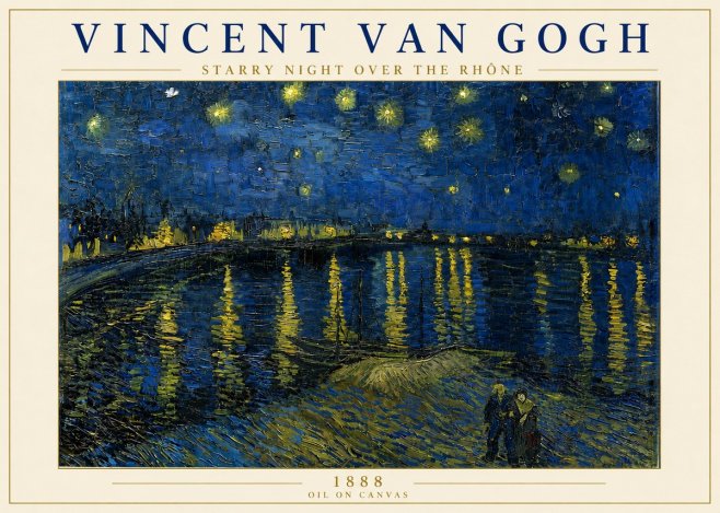 Van Gogh Starry Night over the Rhône No6 - Plakat