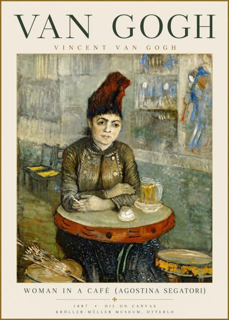 Van Gogh Woman in a Café (Agostina Segatori) No5 - Plakat
