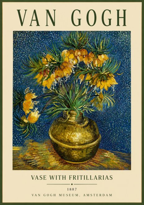 Van Gogh Vase with Fritillarias No5 - Plakat