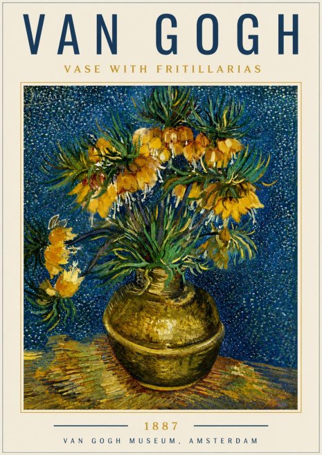 Van Gogh Vase with Fritillarias No6 - Plakat