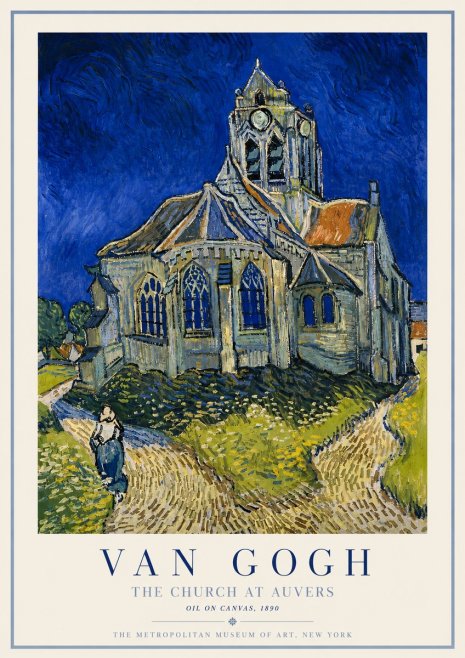 Van Gogh The Church at Auvers I No3 - Plakat