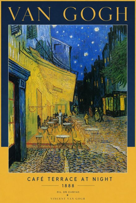Van Gogh Café Terrace at Night No2 - Plakat