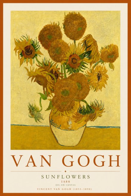 Van Gogh Sunflowers II No6 - Plakat
