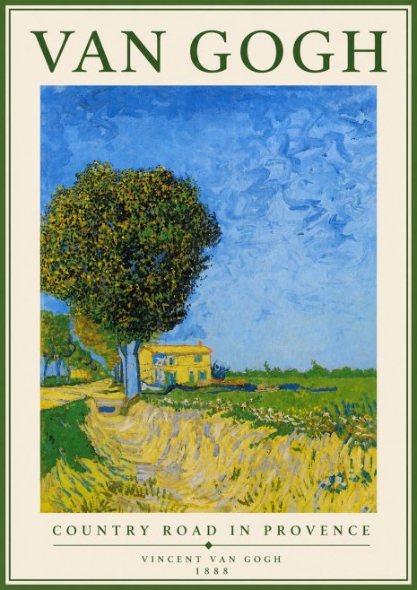 Van Gogh Country Road in Provence No4 - Plakat
