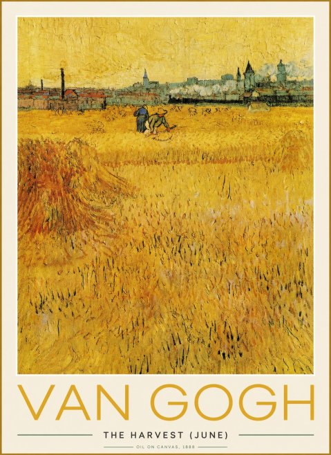 Van Gogh The Harvest (June) No2 - Plakat