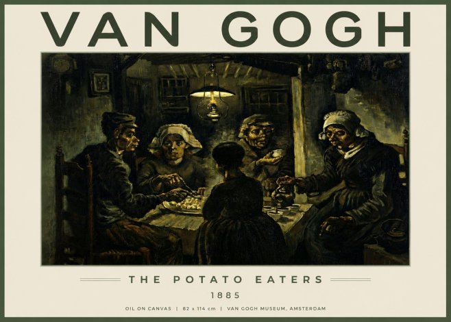 Van Gogh The Potato Eaters No3 - Plakat