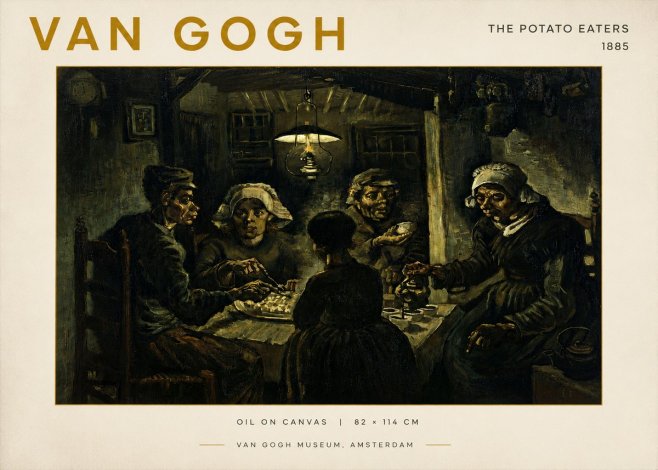 Van Gogh The Potato Eaters No4 - Plakat