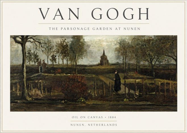 Van Gogh The Parsonage Garden at Nunen No3 - Plakat